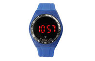 Style de classique de montre-bracelet de sports de garçons de montre mené par silicone bleu d'écran tactile