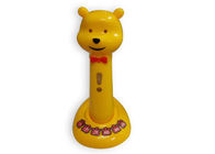 Les beaux enfants jaunes d'ours parlant des jouets de stylo soutiennent la CARTE de TF pour des enfants