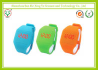 Montres-bracelet oranges modernes en caoutchouc de silicone avec l'écran tactile menée/