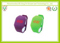 Montres-bracelet oranges modernes en caoutchouc de silicone avec l'écran tactile menée/
