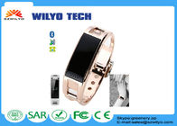 appel d'arrivée WD8 en métal de Bluetooth de montre-bracelet de santé de bracelet d'or d'affichage Anti-perdu de musique