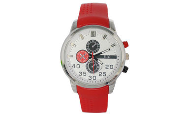 La montre-bracelet imperméable de quartz de montre ronde unisexe de sport avec le faux observe le cadran