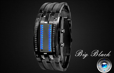 Montre-bracelet électronique imperméable binaire de la courroie 30m en métal de montre de l'homme LED