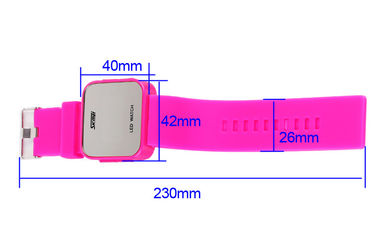 Résistant à l'eau rose d'atmosphère de la montre-bracelet 1 de la caisse LED d'ABS de montre de Wommens Digital