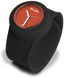Montre noire de bracelet de silicone, montres menées par Digital en caoutchouc de miroir
