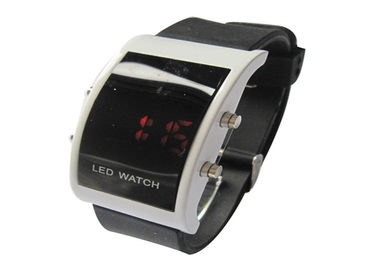 Grand écran tactile de montre-bracelet des hommes LED Digital de visage de mode avec les lumières rouges de LED